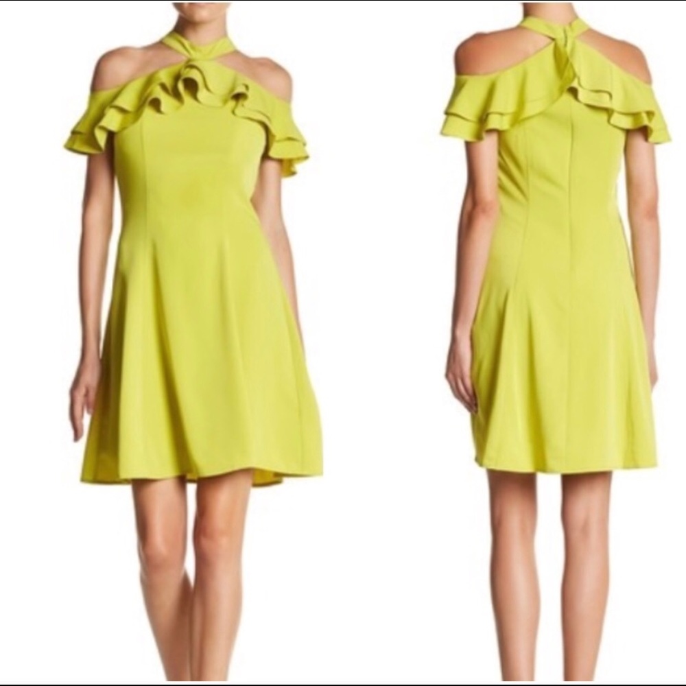 NWT Garcia Lime Ruffle dress!!!